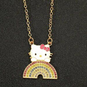 ⭐NWT Rainbow Hello Kitty Necklace 🩷super cute🩷 make your outfit sparkly